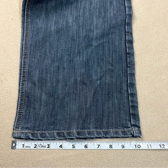 Avirex Jeans Men 36x32 Dark Wash Embroidered Y2K Style Baggy Vtg 2000s 36x30 Act - Picture 4 of 10